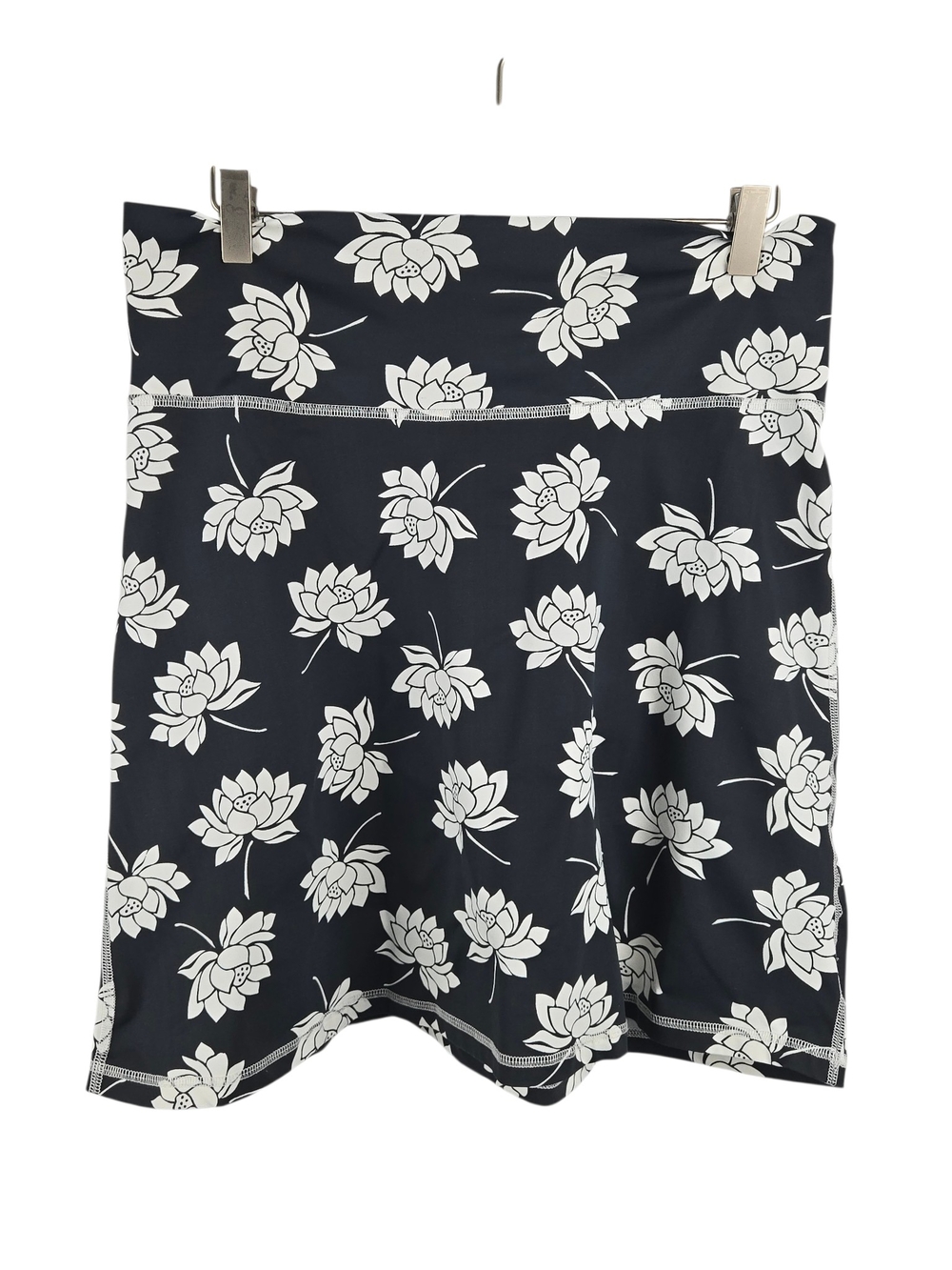 Carve Designs Lotus Print Swim Skirt Black Size Medium